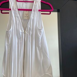 Lapel back line front fully zipper top